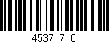 Código de barras (EAN, GTIN, SKU, ISBN): '45371716'