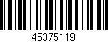 Código de barras (EAN, GTIN, SKU, ISBN): '45375119'
