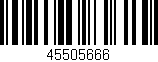 Código de barras (EAN, GTIN, SKU, ISBN): '45505666'