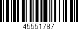 Código de barras (EAN, GTIN, SKU, ISBN): '45551787'