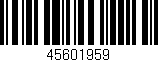 Código de barras (EAN, GTIN, SKU, ISBN): '45601959'