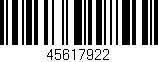 Código de barras (EAN, GTIN, SKU, ISBN): '45617922'