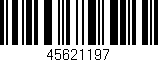 Código de barras (EAN, GTIN, SKU, ISBN): '45621197'