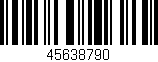 Código de barras (EAN, GTIN, SKU, ISBN): '45638790'