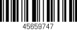 Código de barras (EAN, GTIN, SKU, ISBN): '45659747'