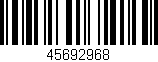 Código de barras (EAN, GTIN, SKU, ISBN): '45692968'