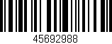 Código de barras (EAN, GTIN, SKU, ISBN): '45692988'