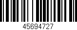Código de barras (EAN, GTIN, SKU, ISBN): '45694727'