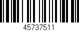 Código de barras (EAN, GTIN, SKU, ISBN): '45737511'