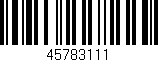 Código de barras (EAN, GTIN, SKU, ISBN): '45783111'