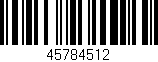 Código de barras (EAN, GTIN, SKU, ISBN): '45784512'