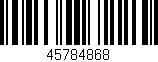 Código de barras (EAN, GTIN, SKU, ISBN): '45784868'