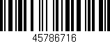 Código de barras (EAN, GTIN, SKU, ISBN): '45786716'