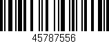 Código de barras (EAN, GTIN, SKU, ISBN): '45787556'