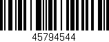 Código de barras (EAN, GTIN, SKU, ISBN): '45794544'