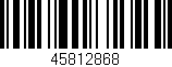 Código de barras (EAN, GTIN, SKU, ISBN): '45812868'