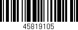 Código de barras (EAN, GTIN, SKU, ISBN): '45819105'