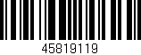 Código de barras (EAN, GTIN, SKU, ISBN): '45819119'