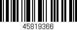Código de barras (EAN, GTIN, SKU, ISBN): '45819366'