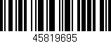 Código de barras (EAN, GTIN, SKU, ISBN): '45819695'