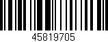 Código de barras (EAN, GTIN, SKU, ISBN): '45819705'