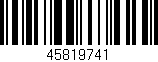 Código de barras (EAN, GTIN, SKU, ISBN): '45819741'