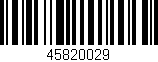 Código de barras (EAN, GTIN, SKU, ISBN): '45820029'