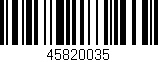Código de barras (EAN, GTIN, SKU, ISBN): '45820035'