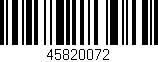 Código de barras (EAN, GTIN, SKU, ISBN): '45820072'