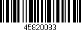 Código de barras (EAN, GTIN, SKU, ISBN): '45820083'