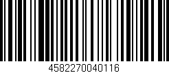 Código de barras (EAN, GTIN, SKU, ISBN): '4582270040116'