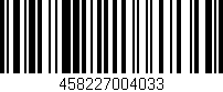 Código de barras (EAN, GTIN, SKU, ISBN): '458227004033'