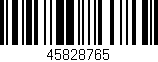 Código de barras (EAN, GTIN, SKU, ISBN): '45828765'