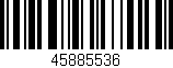 Código de barras (EAN, GTIN, SKU, ISBN): '45885536'