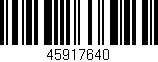 Código de barras (EAN, GTIN, SKU, ISBN): '45917640'