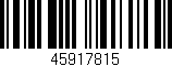 Código de barras (EAN, GTIN, SKU, ISBN): '45917815'