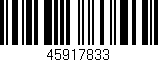 Código de barras (EAN, GTIN, SKU, ISBN): '45917833'