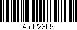 Código de barras (EAN, GTIN, SKU, ISBN): '45922309'