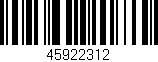 Código de barras (EAN, GTIN, SKU, ISBN): '45922312'