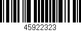 Código de barras (EAN, GTIN, SKU, ISBN): '45922323'