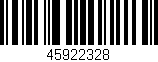 Código de barras (EAN, GTIN, SKU, ISBN): '45922328'