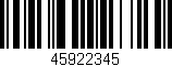 Código de barras (EAN, GTIN, SKU, ISBN): '45922345'