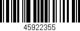 Código de barras (EAN, GTIN, SKU, ISBN): '45922355'