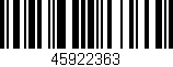Código de barras (EAN, GTIN, SKU, ISBN): '45922363'