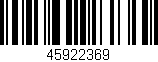 Código de barras (EAN, GTIN, SKU, ISBN): '45922369'