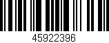 Código de barras (EAN, GTIN, SKU, ISBN): '45922396'
