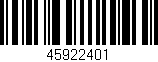 Código de barras (EAN, GTIN, SKU, ISBN): '45922401'