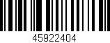 Código de barras (EAN, GTIN, SKU, ISBN): '45922404'
