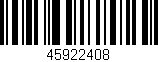 Código de barras (EAN, GTIN, SKU, ISBN): '45922408'