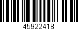 Código de barras (EAN, GTIN, SKU, ISBN): '45922418'